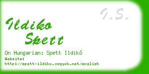 ildiko spett business card